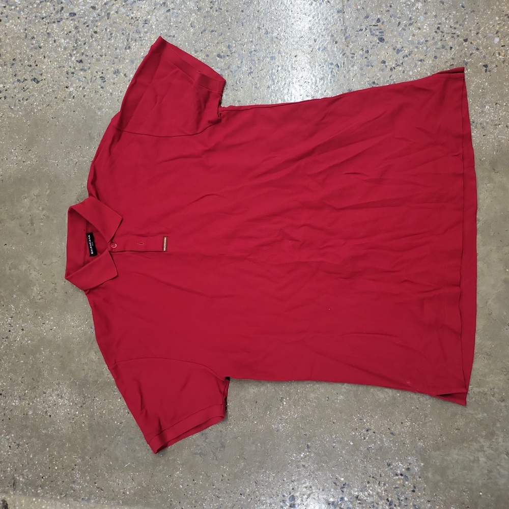Red Balenciaga polo shirt